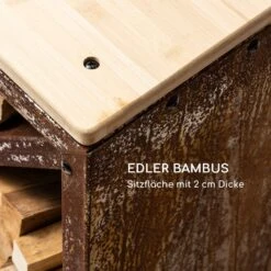 Kindlewood L Rust Holzspeicher Sitzbank 104x40x35cm Bambus Zink -Gartenmöbel 10035763 de 0004 logo