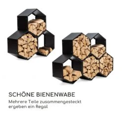 Hexawood Black Holzspeicher Hexagon-Form 50,2x58x32cm -Gartenmöbel 10035764 de 0004 logo