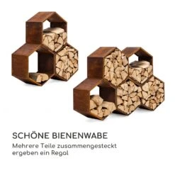 Hexawood Rust Holzspeicher Hexagon-Form 50,2x58x32cm -Gartenmöbel 10035765 de 0004 logo