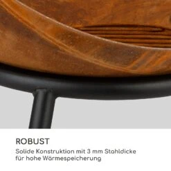 Fireball Rust Feuerschale 60 Cm Ø Kippbare Rost-Finish Rost / Holz -Gartenmöbel 10035771 de 0004 logo