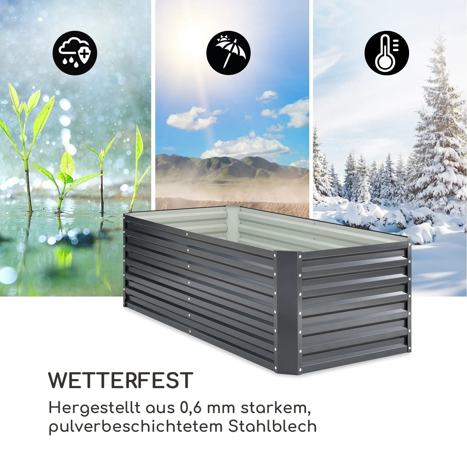 High Grow Straight Hochbeet 180 X 60 X 90 Cm 970 L Stahl Verzinkt 6 High Grow Straight Hochbeet 180 X 60 X 90 Cm 970 L Stahl Verzinkt – Bild 6