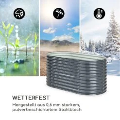 High Grow Hochbeet 160 X 80 X 80 Cm Stahl-Wellblech Einfacher Aufbau -Gartenmöbel 10035814 de 0006 logo
