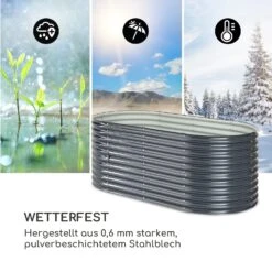 High Grow Hochbeet 200 X 80 X 100 Cm Stahl-Wellblech Einfacher Aufbau -Gartenmöbel 10035815 de 0006 logo