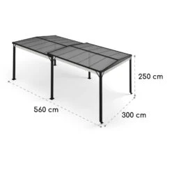 Pantheon Solid Sky Expand Pavillon Seitenwände 3x3-5,6 M Aluminium -Gartenmöbel 10035870 yy 0007 dimensions