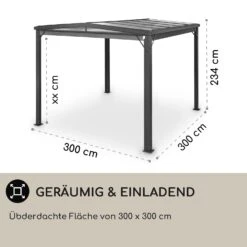 Pantheon Cortina Solid Sky Pergola Vordach 3x3m Polycarbonat 10 Pantheon Cortina Solid Sky Pergola Vordach 3x3m Polycarbonat -Gartenmöbel 10035872 de 0004 usp