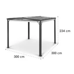 Pantheon Cortina Solid Sky Pergola Vordach 3x3m Polycarbonat 13 Pantheon Cortina Solid Sky Pergola Vordach 3x3m Polycarbonat -Gartenmöbel 10035872 yy 0007 dimensions