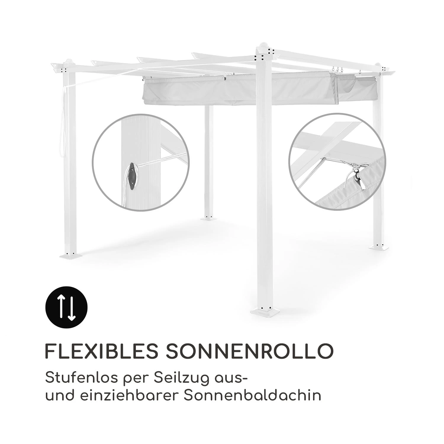 Pantheon Pergola Aluminiumkantrohr 3x3m 4 Eckpfosten Wasserabweisend 4 Pantheon Pergola Aluminiumkantrohr 3x3m 4 Eckpfosten Wasserabweisend – Bild 4