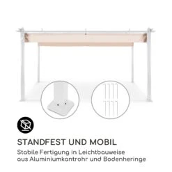 Pantheon Pergola Aluminiumkantrohr 3x4m 4 Eckpfosten Wasserabweisend -Gartenmöbel 10035878 de 0003 logo