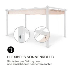 Pantheon Pergola Aluminiumkantrohr 3x4m 4 Eckpfosten Wasserabweisend -Gartenmöbel 10035878 de 0004 logo
