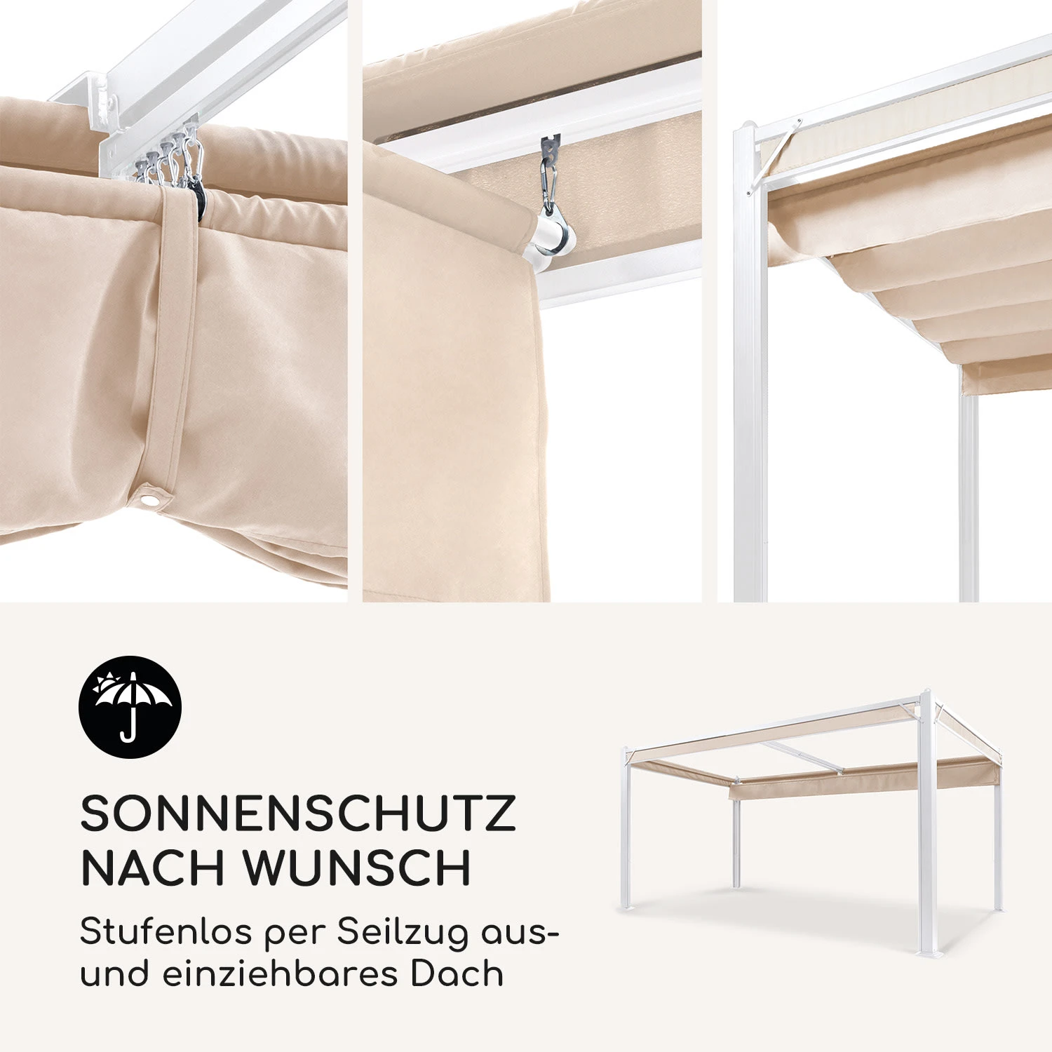 Pantheon Cortina Pavillon Mit Dach 3x4m 4 Seitenteile 3 Pantheon Cortina Pavillon Mit Dach 3x4m 4 Seitenteile – Bild 3