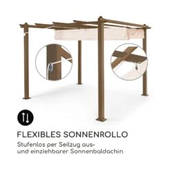 Pantheon Rust Pergola Aluminium 3x3m 6 Eckpfosten Wasserabweisend -Gartenmöbel 10035887 de 0004 logo