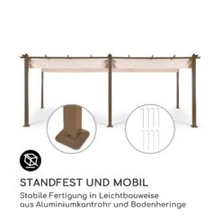 Pantheon Rust Pergola Aluminium 3x6m 6 Eckpfosten Wasserabweisend -Gartenmöbel 10035891 de 0003 logo