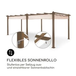 Pantheon Rust Pergola Aluminium 3x6m 6 Eckpfosten Wasserabweisend -Gartenmöbel 10035891 de 0004 logo