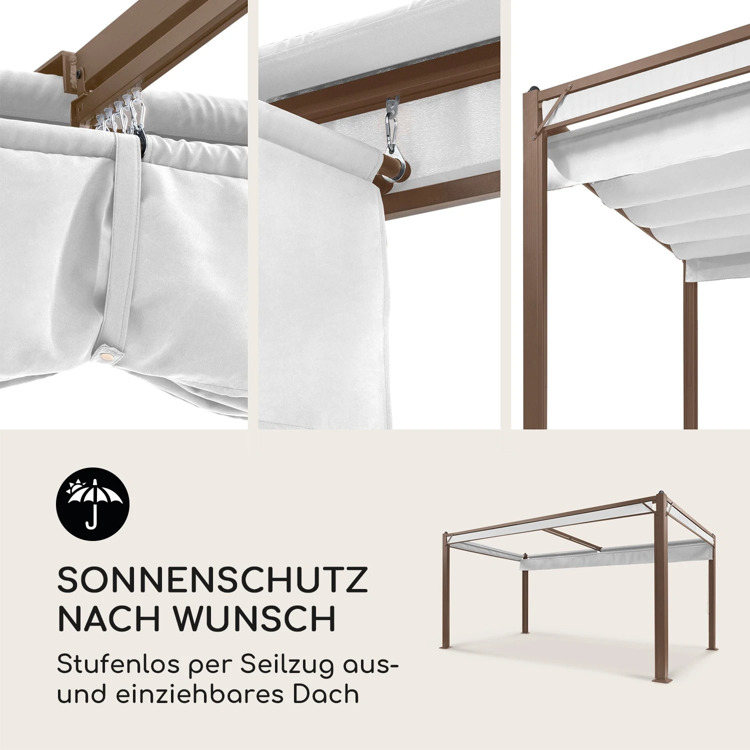 Pantheon Cortina Rust Pavillon Mit Dach 3x4 M 4 Seitenteile 3 Pantheon Cortina Rust Pavillon Mit Dach 3x4 M 4 Seitenteile – Bild 3