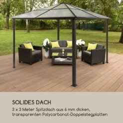 Pantheon Solid Sky Ambient Solar Pavillon 3x3m Polycarbonat Aluminium -Gartenmöbel 10035900 de 0007 logo