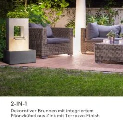 Bloomingstone Brunnen Gartenbrunnen Zierbrunnen 20W Pumpe Zink LED -Gartenmöbel 10035916 de 0003 logo