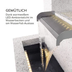 Bloomingstone Brunnen Gartenbrunnen Zierbrunnen 20W Pumpe Zink LED -Gartenmöbel 10035916 de 0004 logo