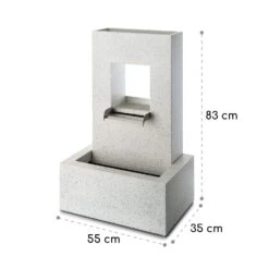 Bloomingstone Brunnen Gartenbrunnen Zierbrunnen 20W Pumpe Zink LED -Gartenmöbel 10035916 yy 0008 logo