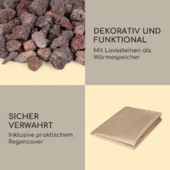 Prati Gas-Feuerstelle 13 KW Elektrisches Zündsystem Lavasteine Inkl. Regenschutz 14 Prati Gas-Feuerstelle 13 KW Elektrisches Zündsystem Lavasteine Inkl. Regenschutz -Gartenmöbel 10035935 de 0007 logo