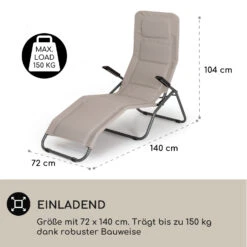Vitello Noble Sonnenliege 70x110x140cm Atmungsaktiv Wetterfest Faltbar -Gartenmöbel 10035956 de 0004 logo