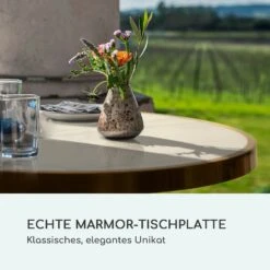 Patras Jewel Marmor-Tisch Jugendstil Ø: 57,5 Cm H: 75 Cm Gusseiserner Standfuß -Gartenmöbel 10035982 de 0003 logo