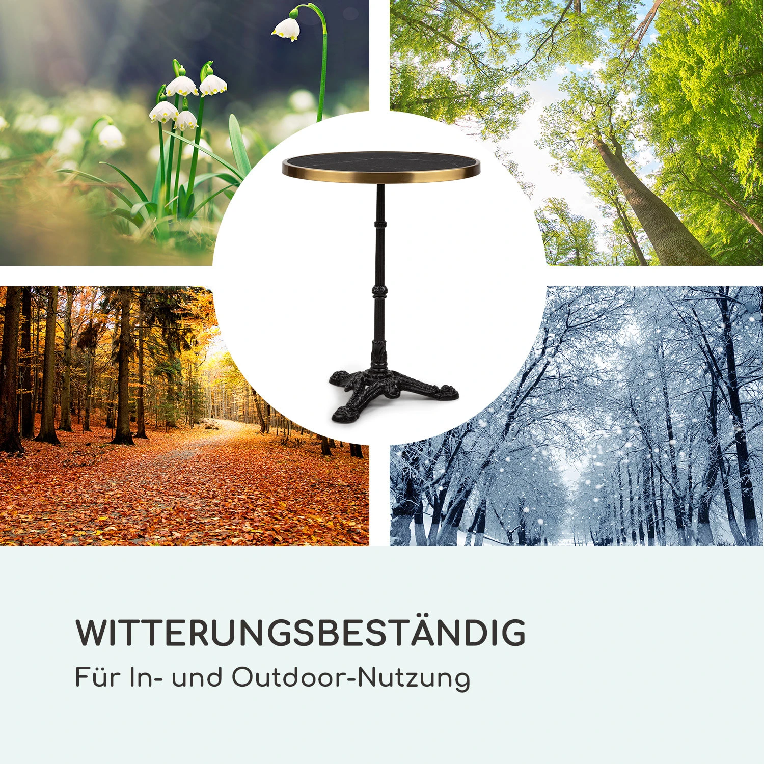 Patras Lux Bistro-Tisch Mit Dreifuß Marmortisch Ø: 57,5 Cm Höhe: 72 Cm 7 Patras Lux Bistro-Tisch Mit Dreifuß Marmortisch Ø: 57,5 Cm Höhe: 72 Cm – Bild 7