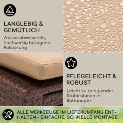 Kos Lounger Liegestuhl Mit Fußteil Stahlrahmen 6-Positionen -Gartenmöbel 10035991 de 0003 usp