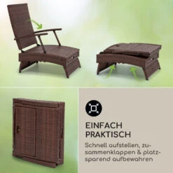 Kos Lounger Liegestuhl Mit Fußteil Stahlrahmen 6-Positionen -Gartenmöbel 10035991 de 0004 usp