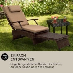 Kos Lounger Liegestuhl Mit Fußteil Stahlrahmen 6-Positionen -Gartenmöbel 10035991 de 0005 usp