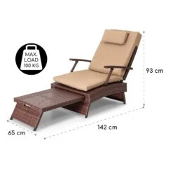 Kos Lounger Liegestuhl Mit Fußteil Stahlrahmen 6-Positionen -Gartenmöbel 10035991 de 0006 usp
