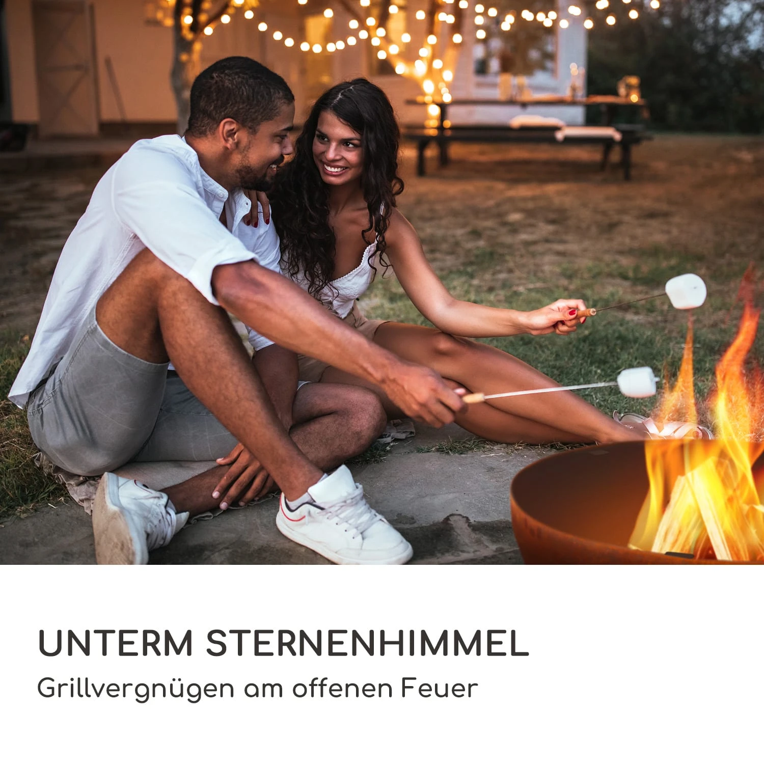 Savage 2.0 Rund Feuerschalen-Grill Ø: 60 Cm Stabiler Sockel Holzlager 2 Savage 2.0 Rund Feuerschalen-Grill Ø: 60 Cm Stabiler Sockel Holzlager – Bild 2