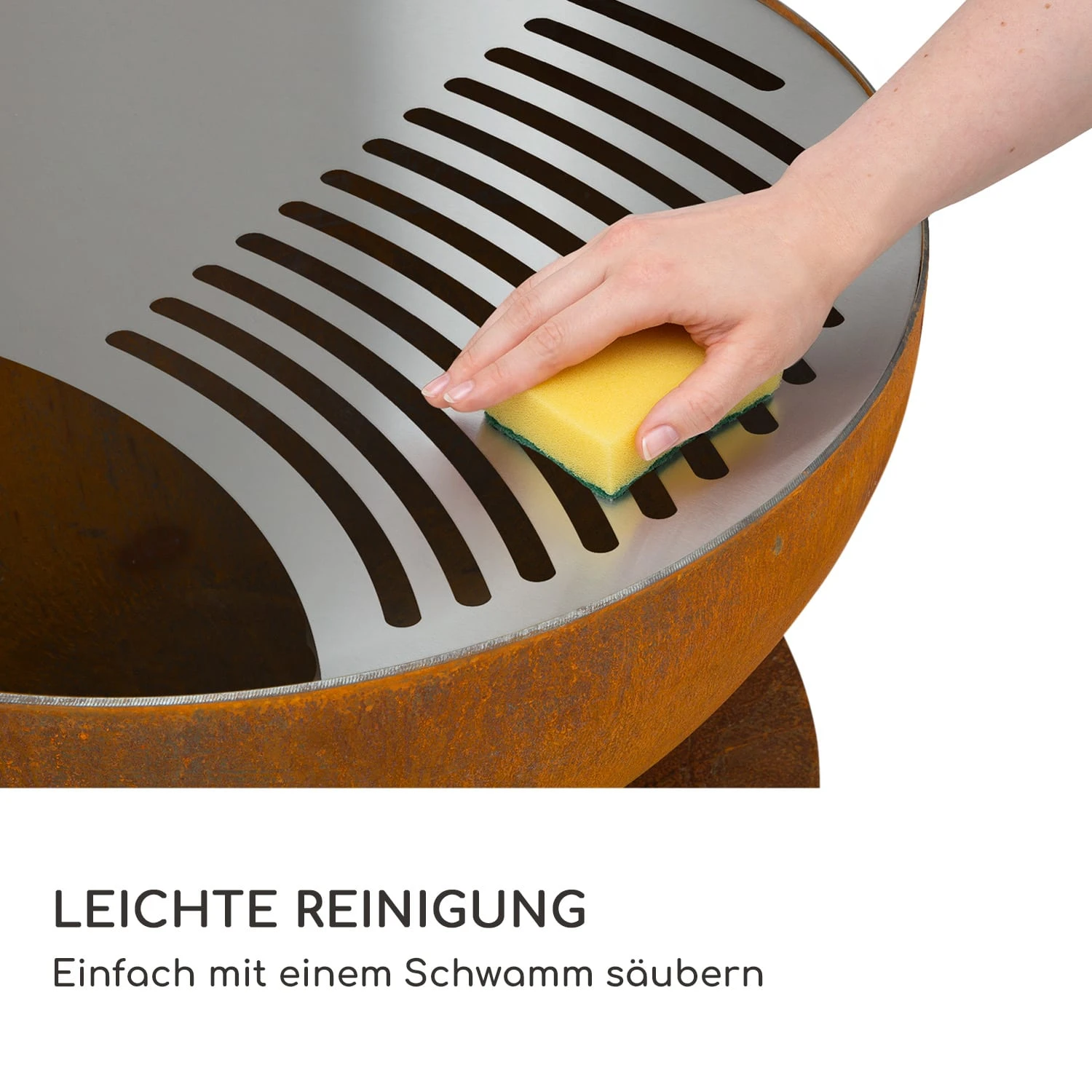 Savage 2.0 Rund Feuerschalen-Grill Ø: 60 Cm Stabiler Sockel Holzlager 6 Savage 2.0 Rund Feuerschalen-Grill Ø: 60 Cm Stabiler Sockel Holzlager – Bild 6