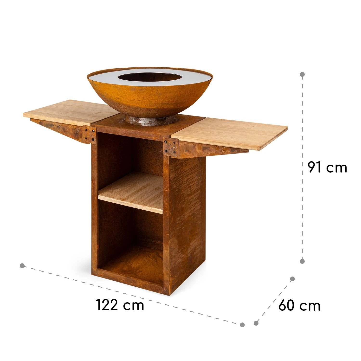 Savage 2.0 Tall Feuerschale Mit Grill Bambus-Seitentische Inkl. Wetterschutz 9 Savage 2.0 Tall Feuerschale Mit Grill Bambus-Seitentische Inkl. Wetterschutz – Bild 9