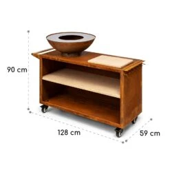 Savage 2.0 Wide Feuerschale Grill Bambus-Schneidebrett Wetterschutz -Gartenmöbel 10036089 yy 0009 logo