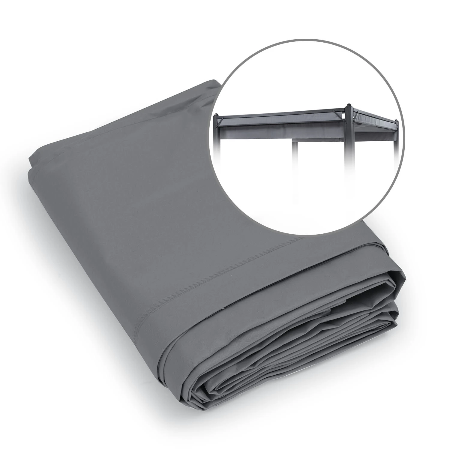 Pantheon Cortina Pergola Ersatzdach 200 G/m² Polyester-Tuch 3x3 M Inkl. Seilzug 1 Pantheon Cortina Pergola Ersatzdach 200 G/m² Polyester-Tuch 3x3 M Inkl. Seilzug