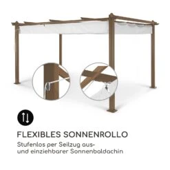 Pantheon Rust Pergola Ersatzdach 200 G/m² Polyester-Tuch 3x4 M Inkl. Seilzug -Gartenmöbel 10036126 de 0003 logo