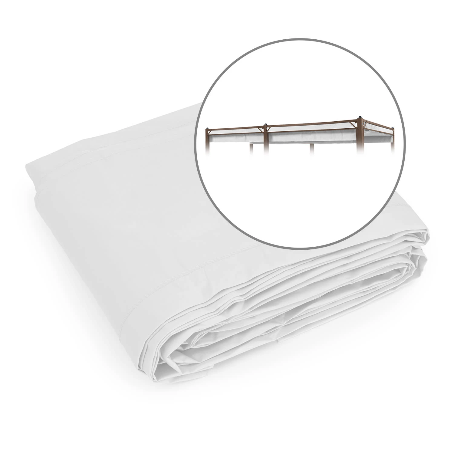 Pantheon Cortina Pergola Ersatzdach 200 G/m² Polyester-Tuch 3x6 M Inkl. Seilzug 1 Pantheon Cortina Pergola Ersatzdach 200 G/m² Polyester-Tuch 3x6 M Inkl. Seilzug