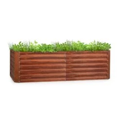 Rust Grow Hochbeet Gartenbeet Verzinktes Stahlblech Rost-Finish