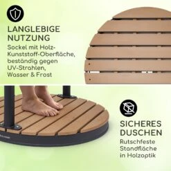 Sumatra Falls Round Gartendusche WPC Aluminium Ø 80 Cm Rund -Gartenmöbel 10036348 de 0003 usp