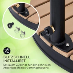 Sumatra Falls Round Gartendusche WPC Aluminium Ø 80 Cm Rund -Gartenmöbel 10036348 de 0005 usp