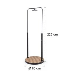 Sumatra Falls Round Gartendusche WPC Aluminium Ø 80 Cm Rund -Gartenmöbel 10036348 yy 0008 dimensions