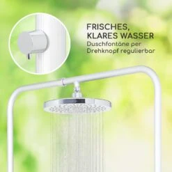 Sumatra Falls Round Gartendusche WPC Aluminium Ø 80 Cm Rund -Gartenmöbel 10036349 de 0004 usp