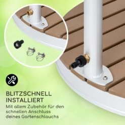 Sumatra Falls Round Gartendusche WPC Aluminium Ø 80 Cm Rund -Gartenmöbel 10036349 de 0005 usp