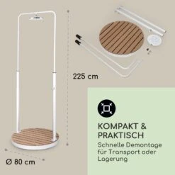 Sumatra Falls Round Gartendusche WPC Aluminium Ø 80 Cm Rund -Gartenmöbel 10036349 de 0006 usp