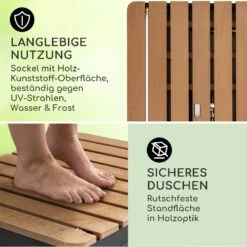 Sumatra Breeze Square Gartendusche WPC Aluminium 70x55cm Eckig -Gartenmöbel 10036436 de 0003 usp