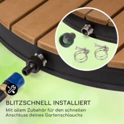 Sumatra Breeze Round Gartendusche WPC Aluminium 70x55cm Rund -Gartenmöbel 10036437 de 0005 usp