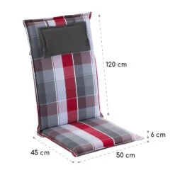 Donau Polsterauflage Sesselauflage Hochlehner Gartenstuhl Polyester 50x120x6cm -Gartenmöbel 10037391 yy 0005 logo