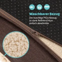 Balu Hundebett Hundekissen | Waschbar | Orthopädisch | Rutschfest | Atmungsaktiver Memory-Schaum | Größe M (79 X 8 X 60 Cm) -Gartenmöbel 10037560 de 0005 logo