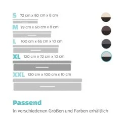 Balu Hundebett Hundekissen | Waschbar | Orthopädisch | Rutschfest | Atmungsaktiver Memory-Schaum | Größe XL (120 X 10 X 72 Cm) -Gartenmöbel 10037567 de 0007 logo