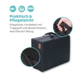 Hundebett Hundematte | Waschbar | Orthopädisch | Rutschfest | Atmungsaktiv | Klappbar Memory-Schaum | Größe M (80 X 8 X 55 Cm) -Gartenmöbel 10037569 de 0005 logo